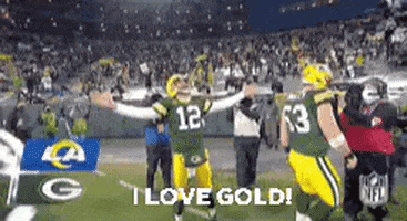 Aaron Rodgers Gold GIF by Dynasty Drunks