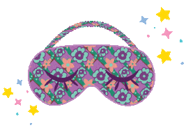 Sleep Mask Sticker by foxey silks