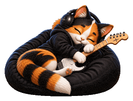 Cat Musica Sticker by Estúdio Legato