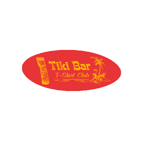 Tiki Bar T-Shirt Club Sticker
