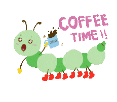Coffee Worm Sticker