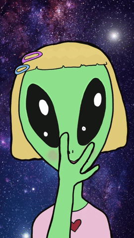 jooliacoolia kiss alien et cute girl GIF