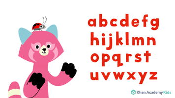 Red Panda Letter GIF by Khan Academy Kids