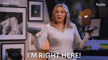 Im Right Here Kim Cattrall GIF by HULU
