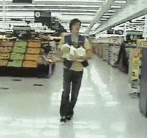Grocery Store Falling GIF