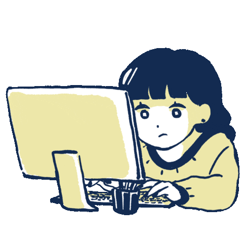 Girl Working Sticker