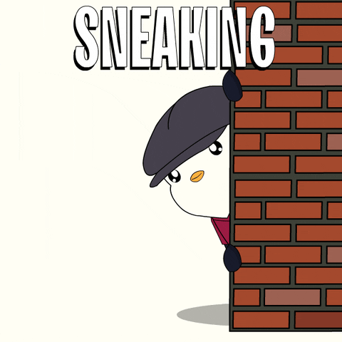Sneaking I See You GIF by Pudgy Penguins