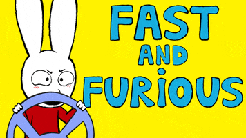 Driving Fast And Furious GIF by Simon Super Rabbit