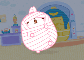 Scared Halloween GIF by Molang