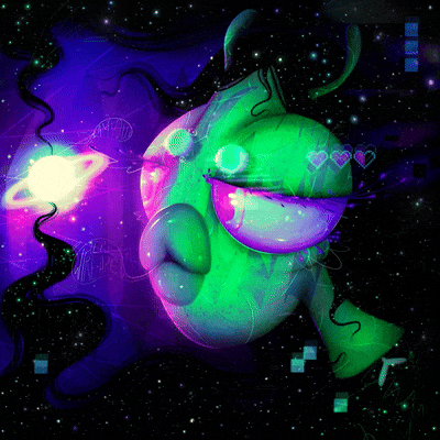narisofka space nft alien cosmos GIF