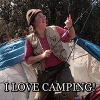 Camping Everything Is Fine GIF by Kel Cripe