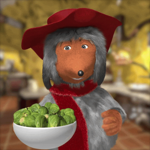 Brussels Sprout Eating GIF by The Wombles