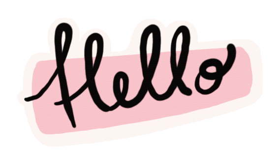 Pink Hello Sticker by MANDARINNA