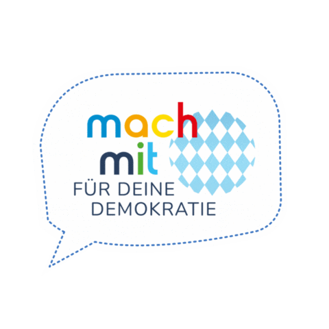 Demokratie Machmit Sticker by bayerisches_sozialministerium