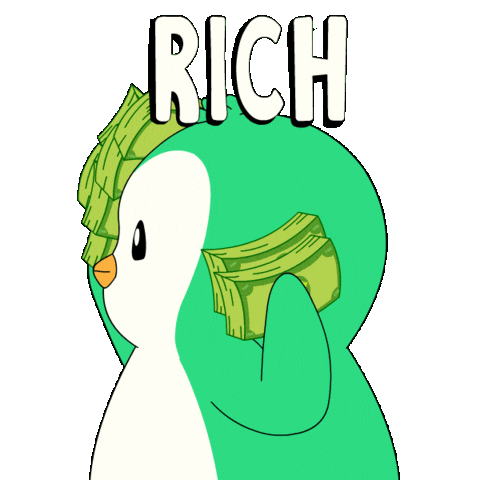 Flexing Make It Rain Sticker by Abster