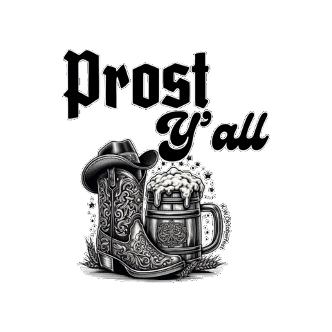 Cowboy Stein Sticker by K-W Oktoberfest