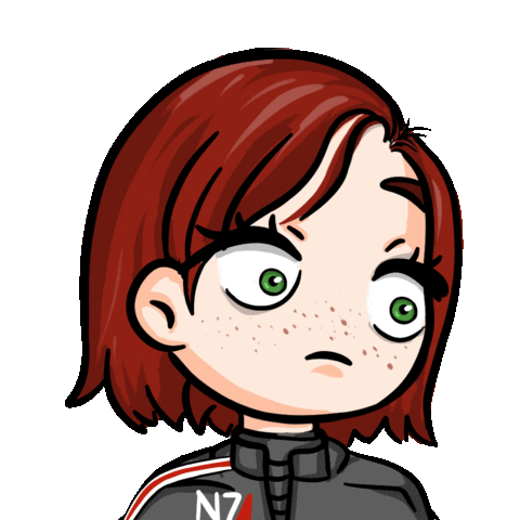 Bored Commander Shepard Sticker by Mass Effect