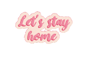 Pink Stay Home Sticker by Design By Emma