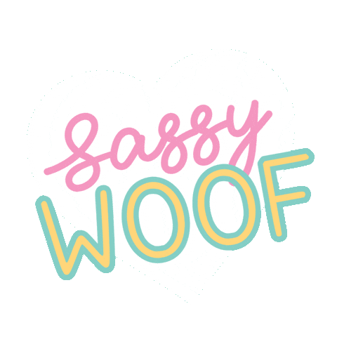 Dog Heart Sticker by Sassy Woof