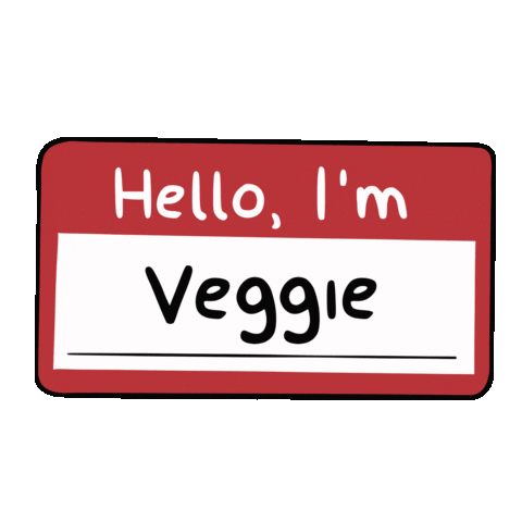 Veggie Hello Sticker