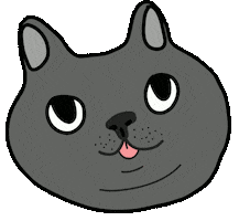 Looking Fat Cat Sticker by Jacub Allen