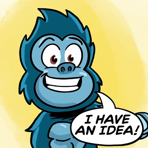 Ape with idea giph: Growing Up (Series 1)