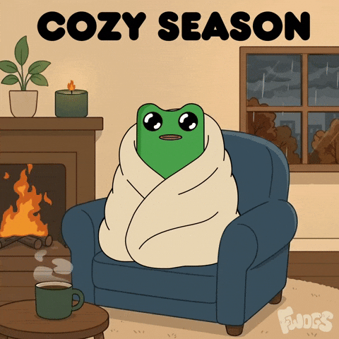 Stay Warm Sweater Weather GIF by fwogs