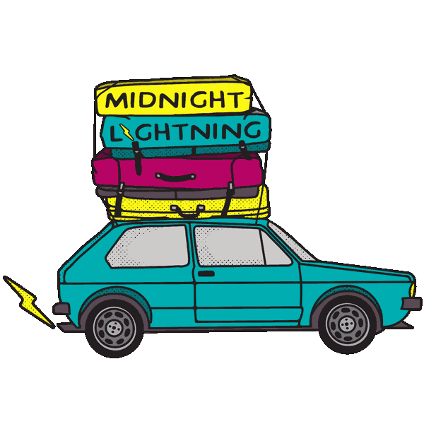 Midnight Lightning Sticker
