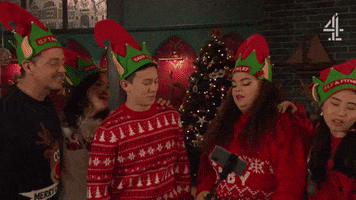 Christmas Family Photo GIF by Hollyoaks