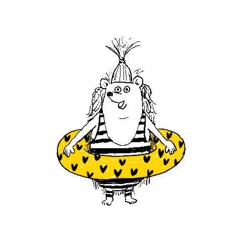 動物 夏 Sticker by オッジィオット