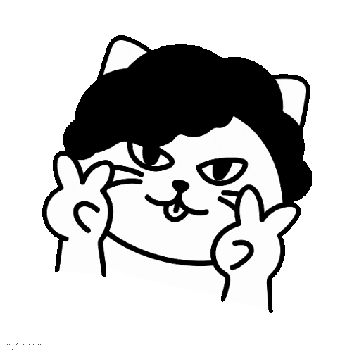 Cat Peace Sticker by escobark.id