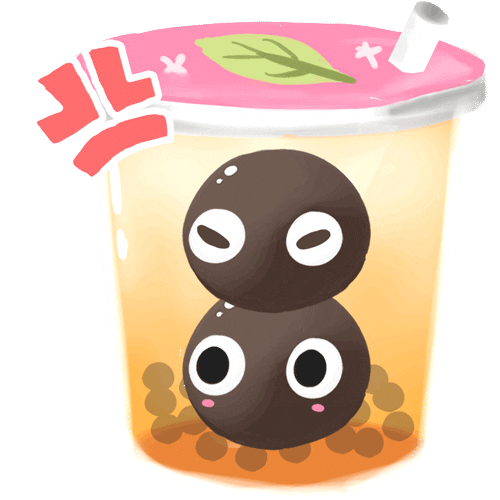 Angry Bubble Tea Sticker
