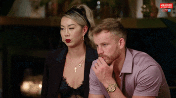 Bite My Tongue Reaction GIF by Married At First Sight