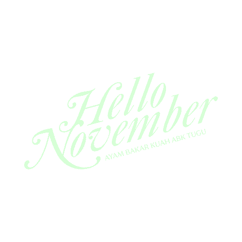 November Hello Sticker