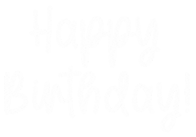 Happy Birthday Lettering Sticker