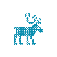 Christmas Reindeer Sticker by Hunt Adkins