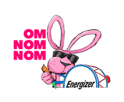 Om Nom Nom Eating Sticker by Energizer Bunny