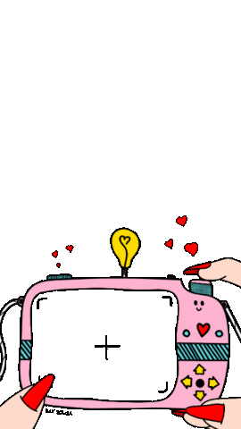 Camera Coracoes Sticker