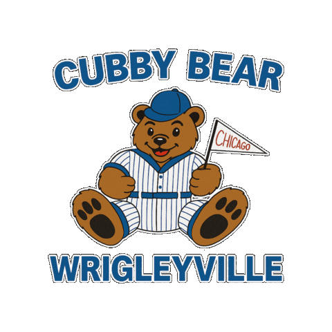 Cubby Bear Baseball Sticker by The Cubby Bear Chicago