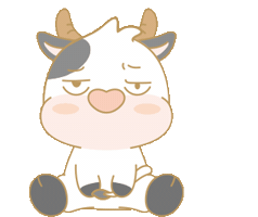 Cow Bull Sticker by ATTITUDETO艾特兔