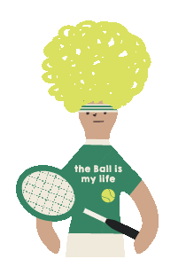 Tennis Sticker by the furryfolks