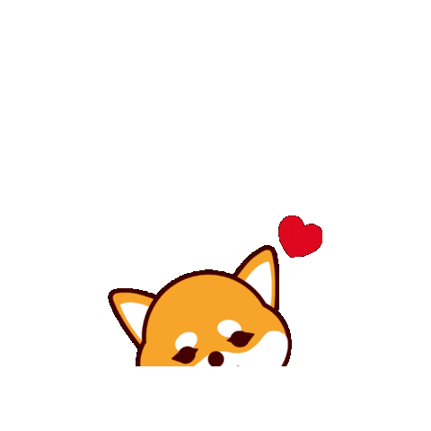 Shiba Inu Love Sticker by DEOW Japan
