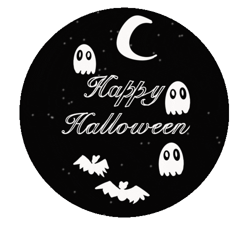 Ghosts Happy Halloween Sticker