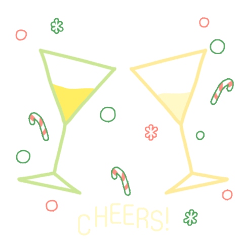 Christmas Cheers Sticker by artistrykorea
