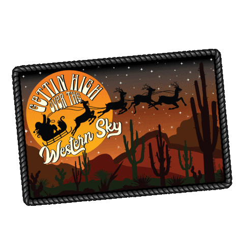 Wild West Christmas Sticker by Old Sole Designs
