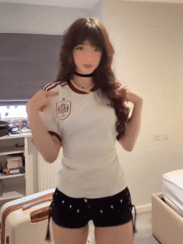 Beautiful Girl Flirting GIF