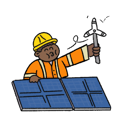 Happy Solar Panels Sticker by YLLW