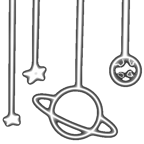 White Lines Space Sticker