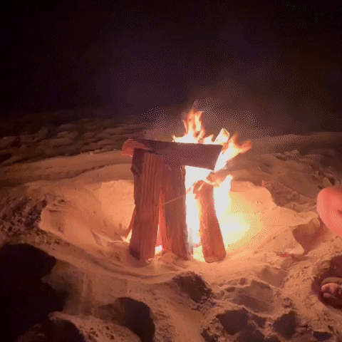 Chilling Camp Fire GIF by NOSAM