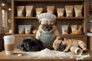Coffee Time Pug GIF